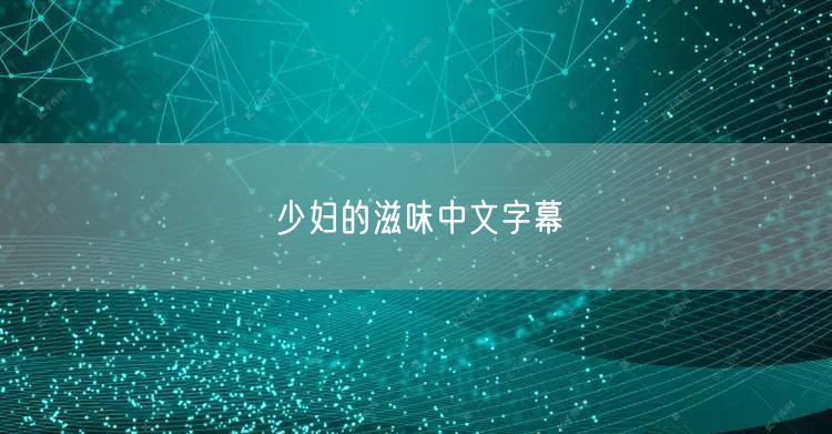 少妇的滋味中文字幕