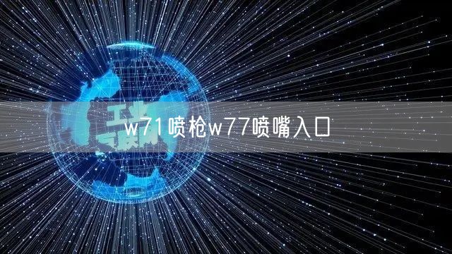 w71喷枪w77喷嘴入口
